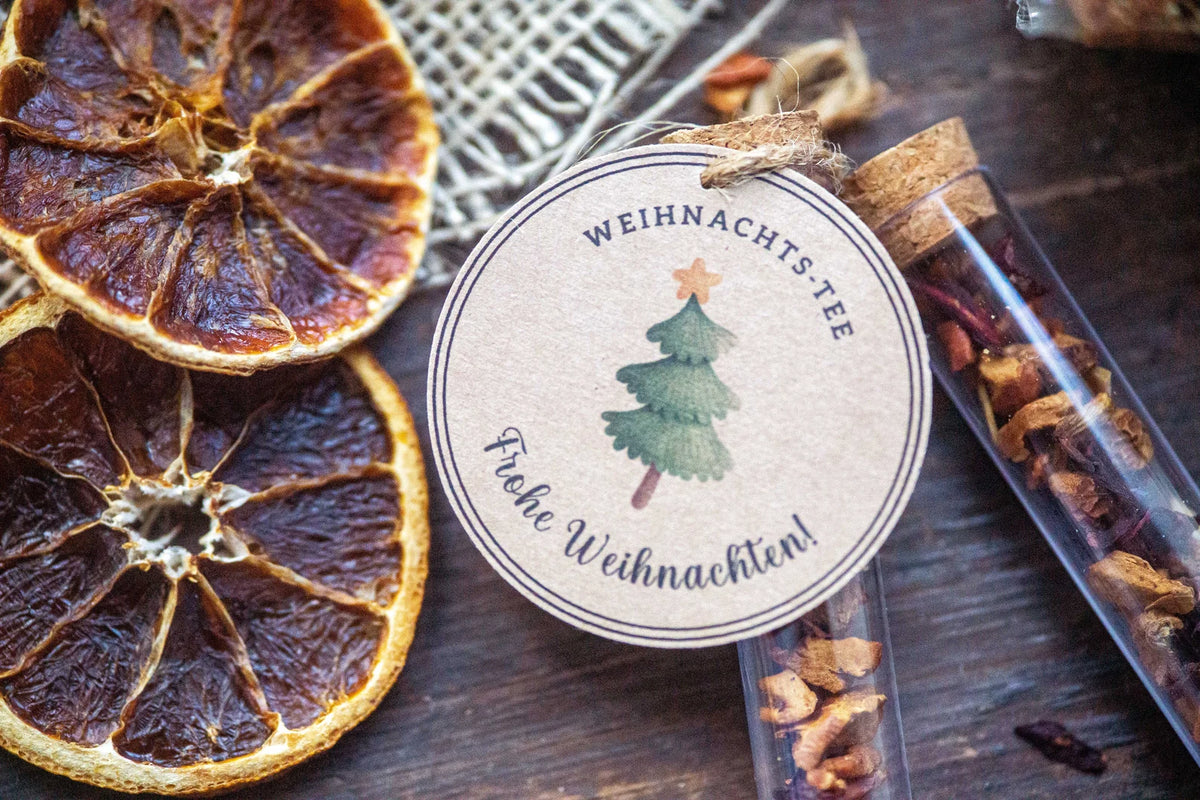Reagenzglas Weihnachtstee, Mitbringsel, Gastgeschenk, Wichteln, kleine Aufmerksamkeit Weihnachten, Adventskalender, Xmas, Weihnachtsfeier
