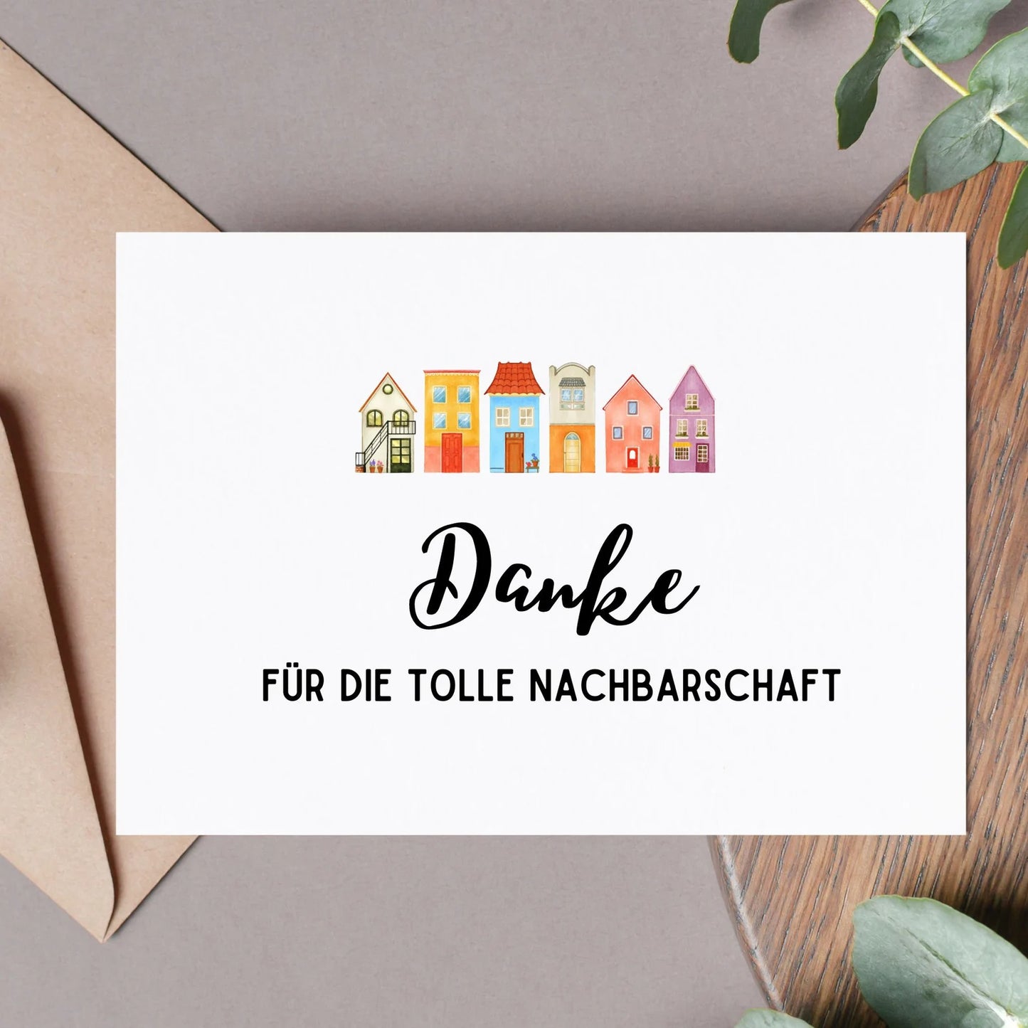 Danke für die tolle Nachbarschaft, Danke Karte, DIN A6, Geschenk für Nachbarn