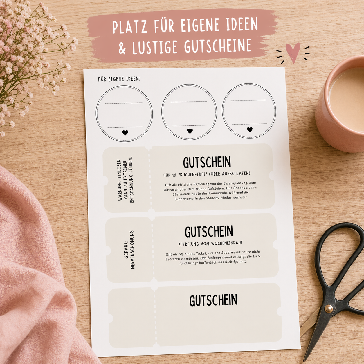 Supermama Survival Kit – Geschenk für Mama | DIY Auszeit Geschenk | Digitale Datei zum Ausdrucken