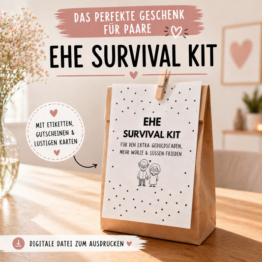 Ehe-Survival-Kit | Digitale Vorlage zum Ausdrucken (PDF)