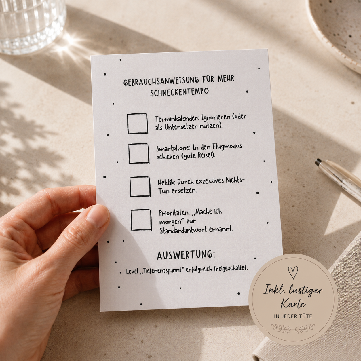 Anti Stress Notfalltüte | Lustiges Wellness Geschenk gegen Stress & Alltagschaos