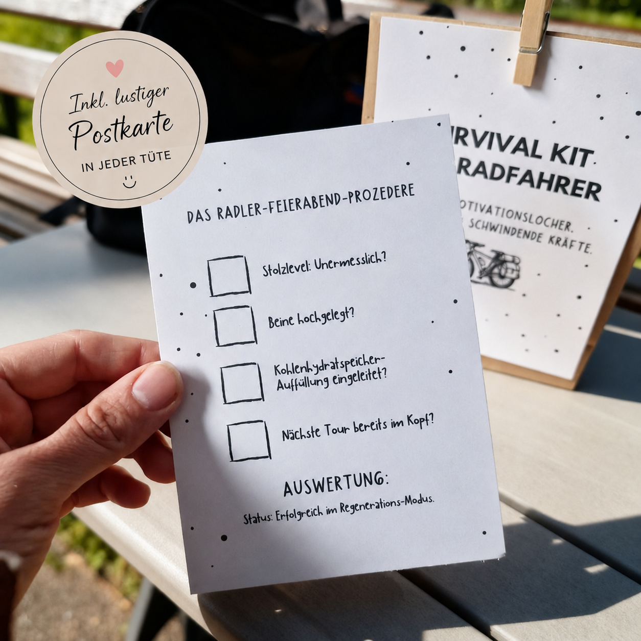 Survival Kit für Radfahrer – Lustige Wundertüte für Fahrradfans