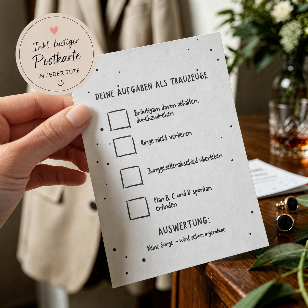 Trauzeuge Survival Kit – Lustige Wundertüte zur Hochzeit