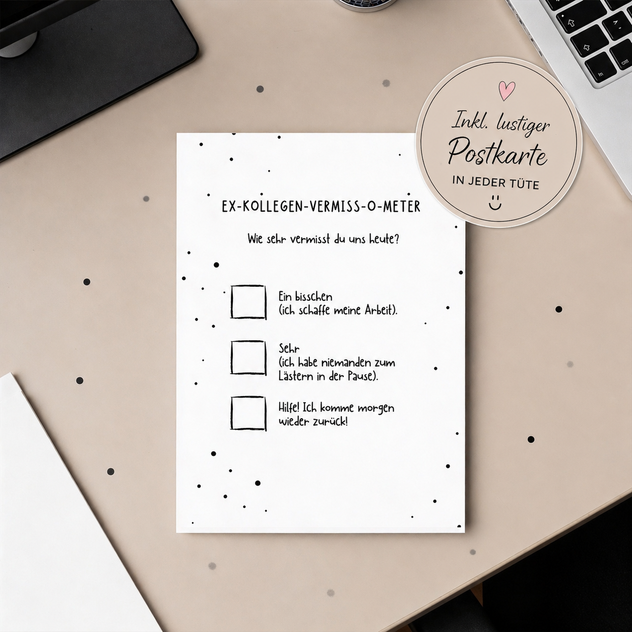Abschieds Survival Kit – Lustiges Geschenk für Kollegen & Jobwechsel (Wundertüte)