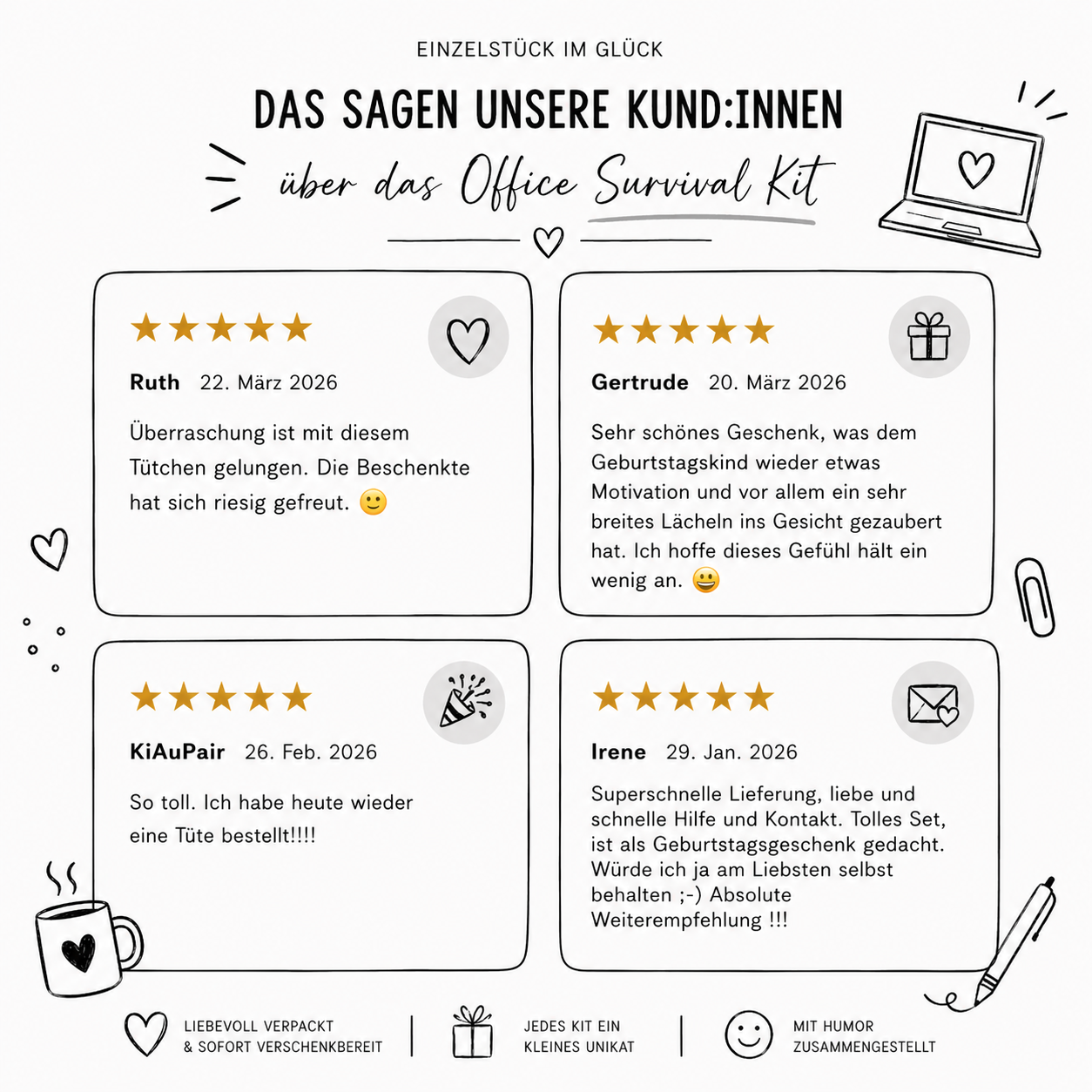 Office Survival Kit | Lustiges Geschenk für Kollegen | Büro Geschenkidee | Abschied Geschenk Arbeit | Wundertüte Büro Humor