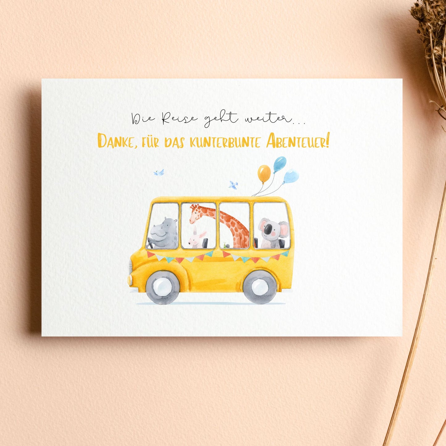 Karte zum Abschied für Erzieher, Kindergarten, Krippe, Abschiedsgeschenk, Danke Karte