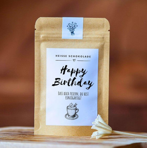 Geschenkset Geburtstag – Tasse, Tee oder Kakao, Kerze, Kerzenhalter | Geburtstagsgeschenk für Sie, Kleinigkeit Geburtstag Kollegin, Freundin