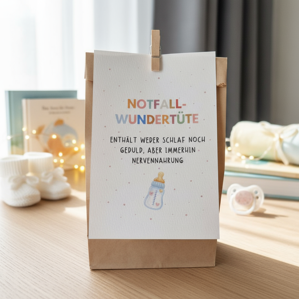 Wundertüte für werdende Eltern – Lustiges Geschenk zur Geburt (Mama & Papa Survival Kit)