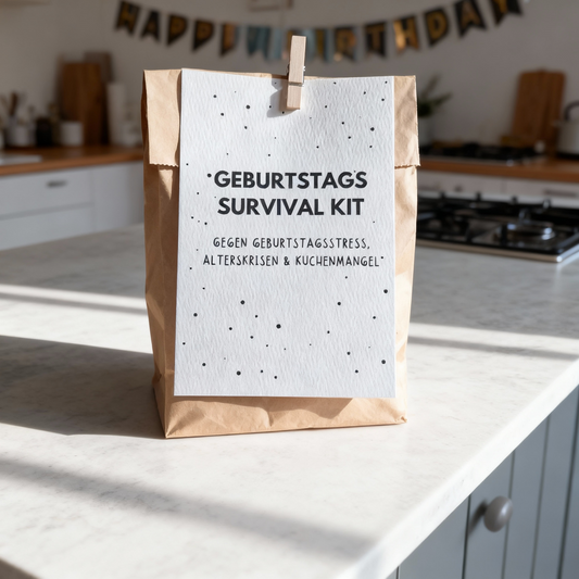 Geburtstags Survival Kit – Lustige Geschenkidee (Wundertüte)