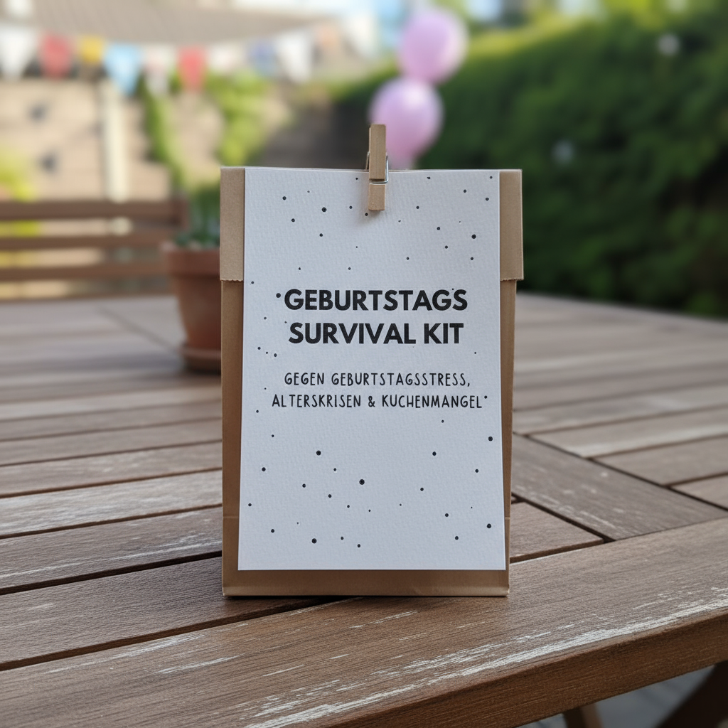 Geburtstags Survival Kit – Lustige Geschenkidee (Wundertüte)
