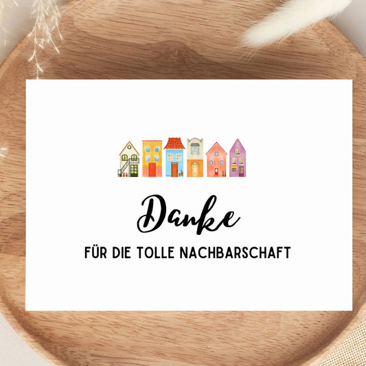Danke für die tolle Nachbarschaft, Danke Karte, DIN A6, Geschenk für Nachbarn