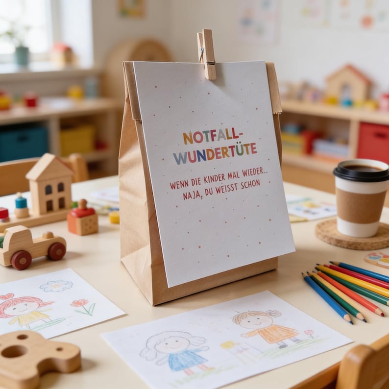 Notfall-Tüte für Erzieher – liebevolles Dankeschön für Kita & Schule (Wundertüte mit Karte & Überraschungen)