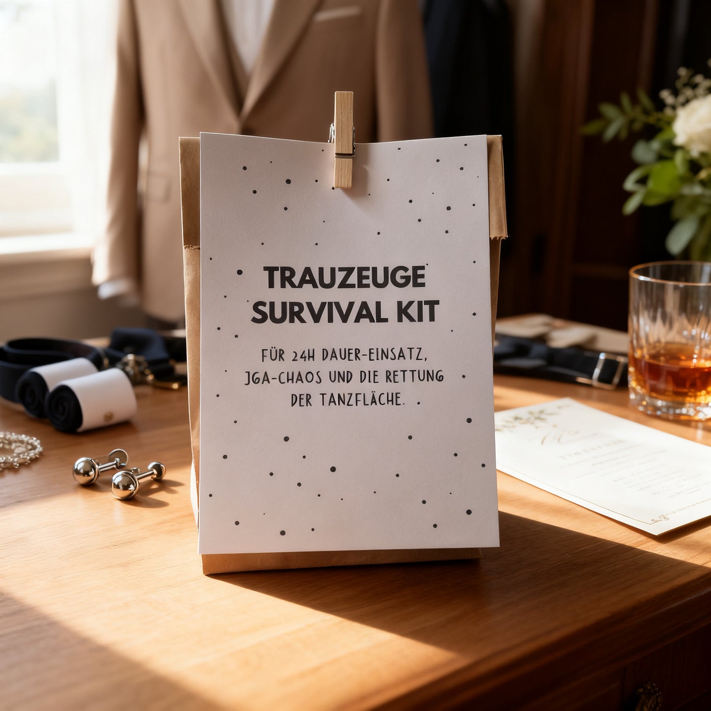 Trauzeuge Survival Kit – Lustige Wundertüte zur Hochzeit