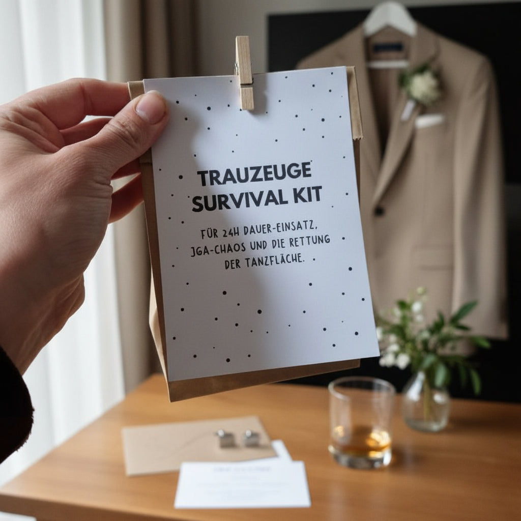 Trauzeuge Survival Kit – Lustige Wundertüte zur Hochzeit