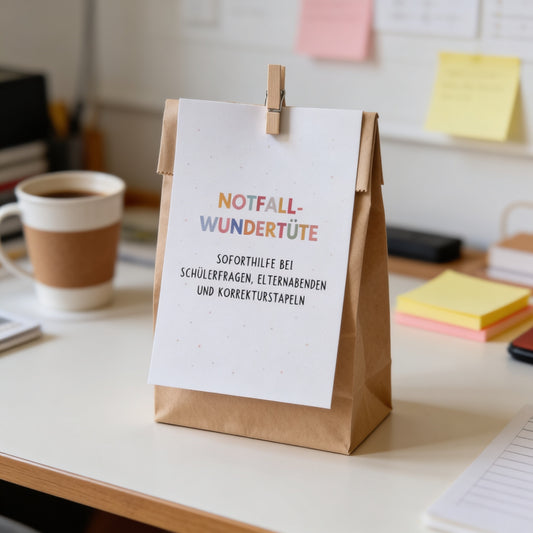 Notfalltüte für Lehrer – Lustiges Abschiedsgeschenk Schule | Geschenk Lehrerin & Lehrer | Wundertüte Schuljahresende